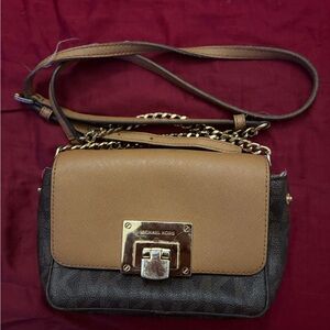 Michael Kors Brown and Black Crossbody Bag